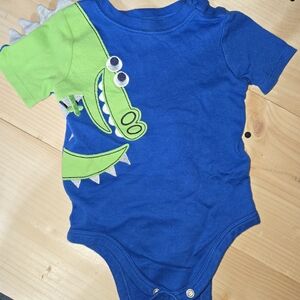 Garanimals Blue and Green Crocodile Bodysuit In Good Condition.